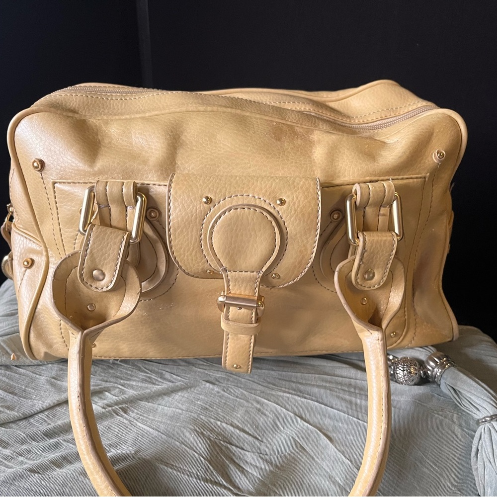 Gold Leather Handbag